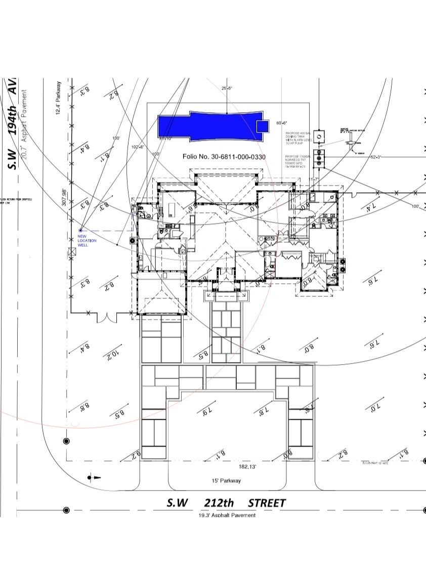 Architectural site plan from an original project