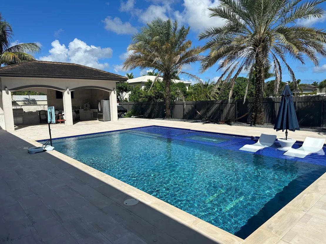 Completed custom swimming pool